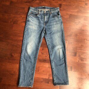 Uniqlo – 32 – Regular Straight Jeans – Medium Blue